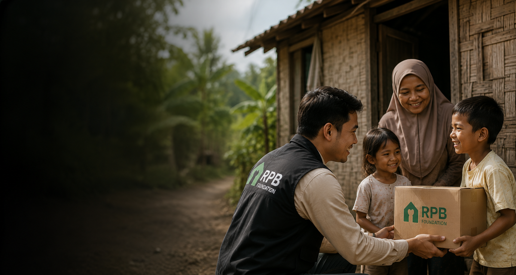 Relawan RPB Foundation menyalurkan bantuan